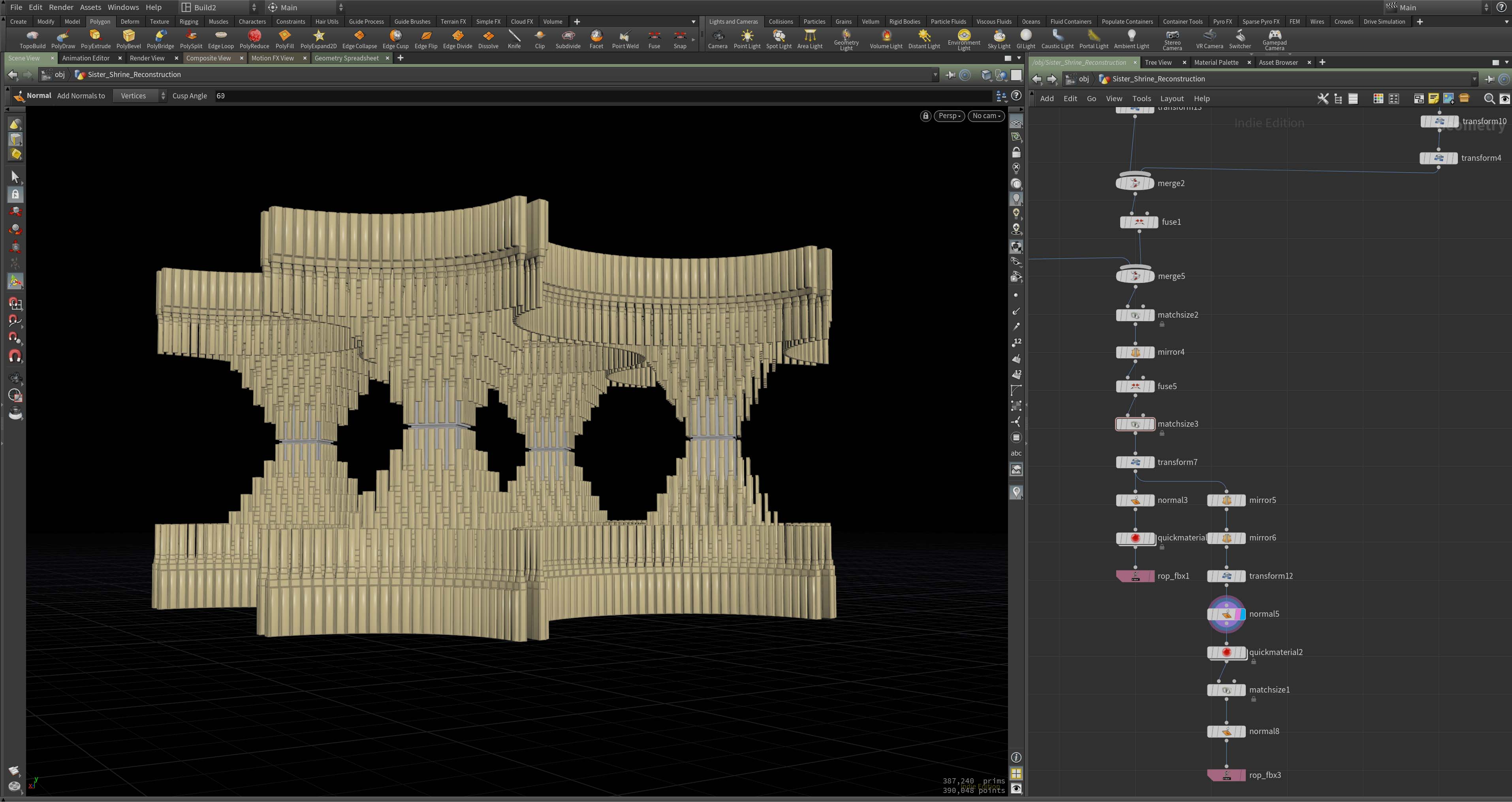 Lighting test in DCC