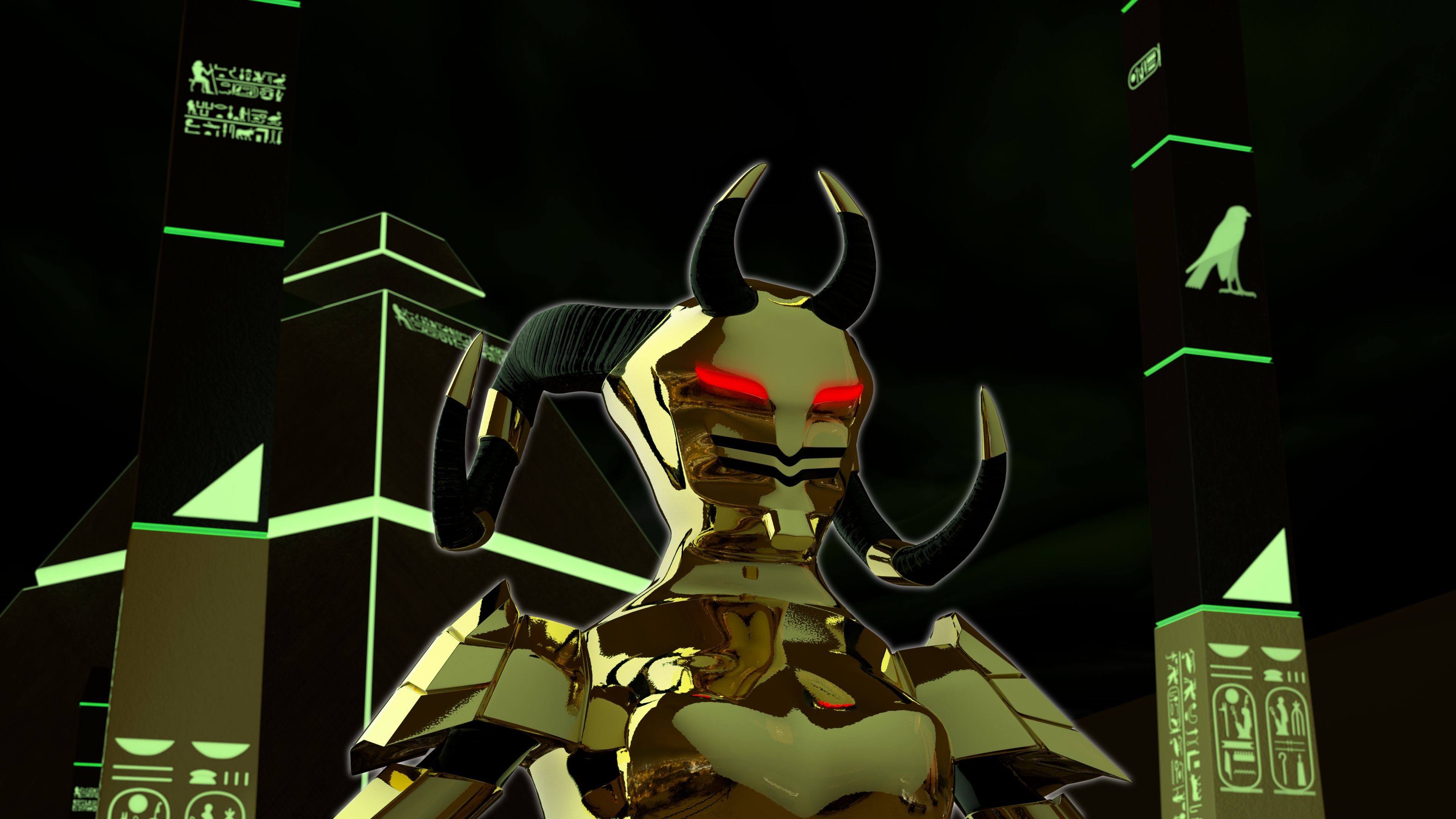 Tiefling with processed backplate