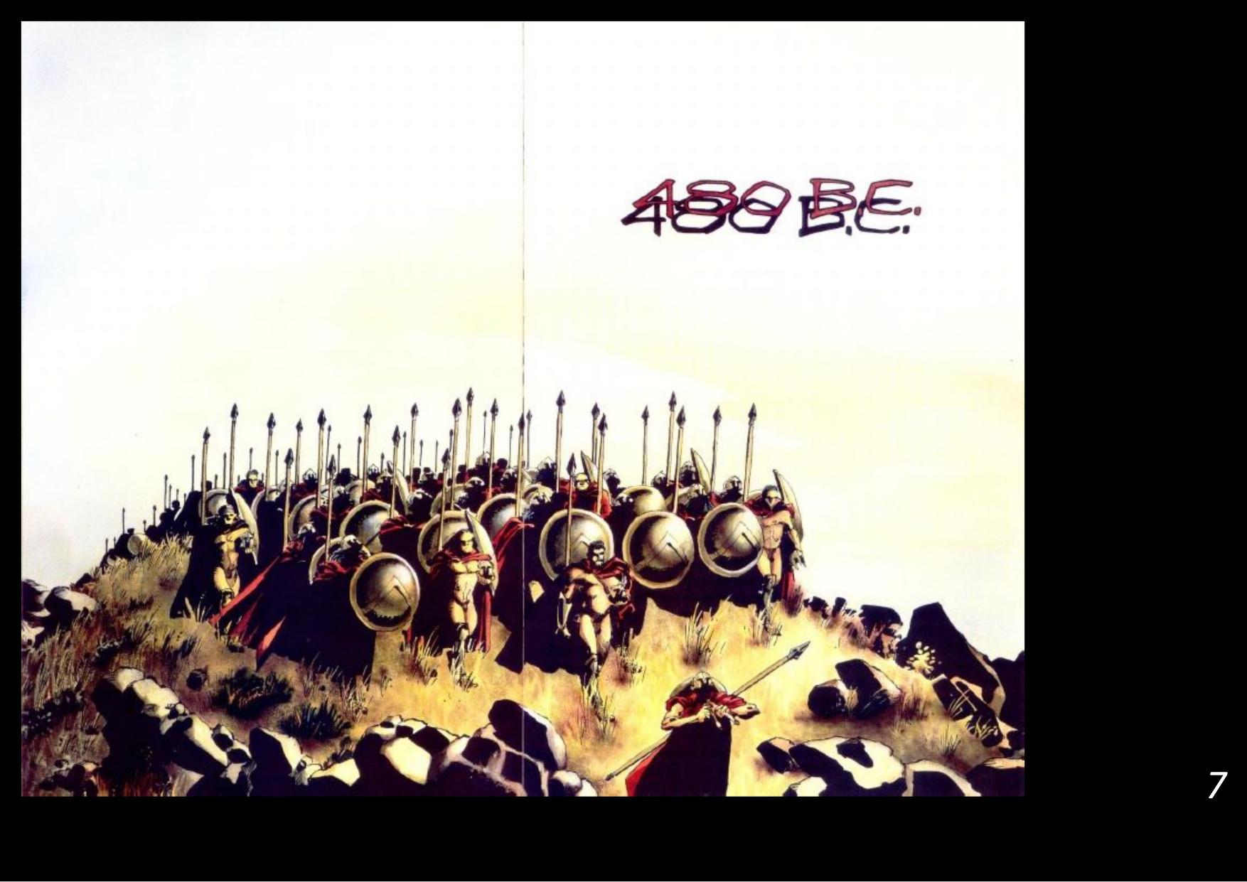 300 — Spartans marching, 480 B.C.